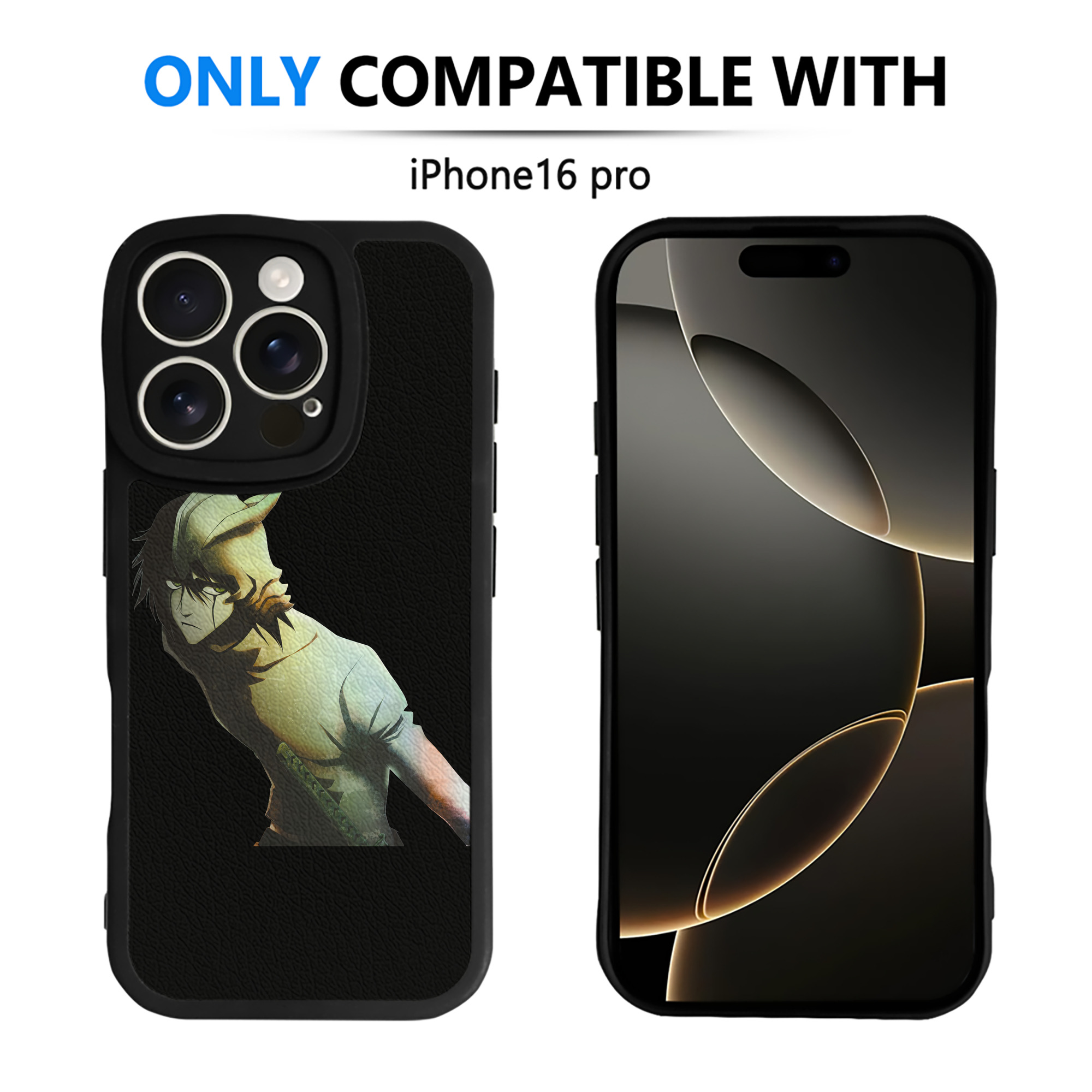 （画像用） ブリーチ ウルキオラ·シファー BLEACH Ulquiorra cifer 【iPhone 16シリーズ対応】シリコンスマホケース（レザー調） 材質：シリコン